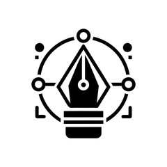 vector icon pen tool graphic design symbol mini