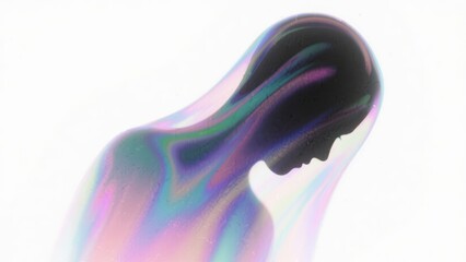A colorful, abstract silhouette of a person, blending vibrant hues and smooth curves, evoking emotions and introspection.