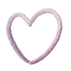 Cute Pastel Heart Embroidery Outline Symbol