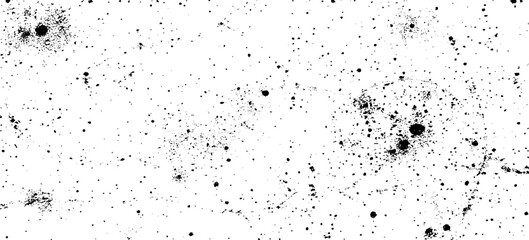 Distressed black texture dark grainy texture on white background. Grunge snow overlay. Vector illustration.
