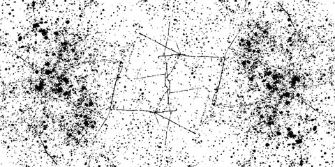 Distressed black texture dark grainy texture on white background. Grunge snow overlay. Vector illustration.