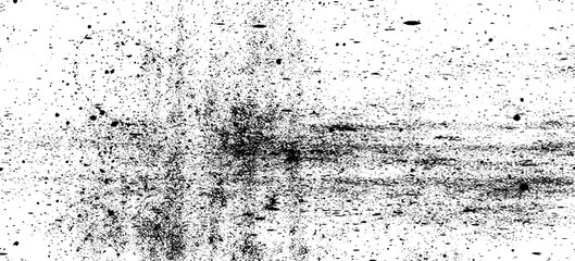 Distressed black texture dark grainy texture on white background. Grunge snow overlay. Vector illustration.