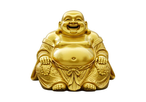 Golden Laughing Buddha Statue