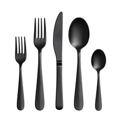 Black Cutlery Set