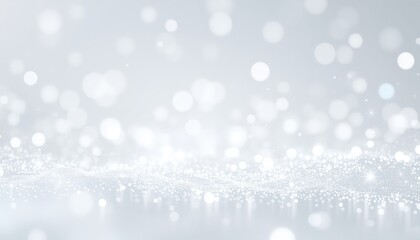 Subtle elegance showcased through diffused lights and shimmering particles that create an ethereal and otherworldly atmosphere