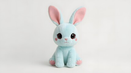 Obraz premium Kawaii Plush Animal Toy 3D Illustration on White