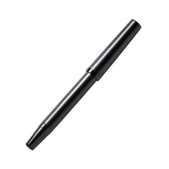 Sleek Black Writing Instrument Isolated on a White Background for Office and Business Use in Professional Settings