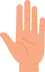 Open hand gesture five fingers human body part