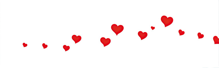 Pixelated hearts scattered on black background