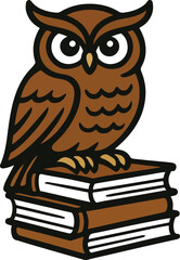 owl with book