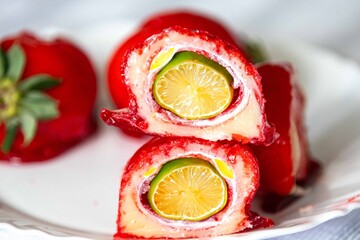 An exotic and fun take on the iconic and viral love strawberry. Lemon of love or limão do amor