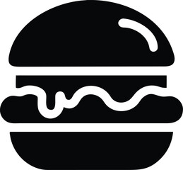 cool burger silhouette. Tasty burger and orange juice vector icon for web design and mobile application user interface