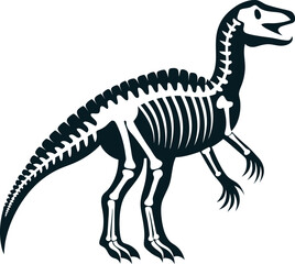 dinosaur skeleton silhouette art © Pink