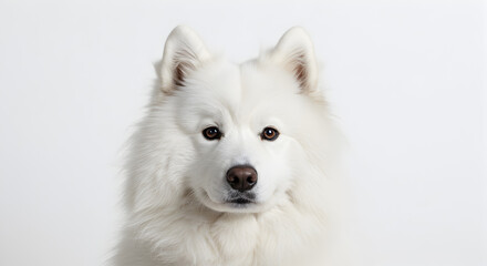 portrait of a white dog
