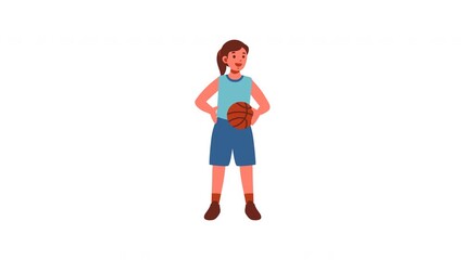 Animated Basketball Player Practicing Ball Handling Skills In Preparation For A Game Or Training - Powered by Adobe