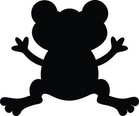 frog silhouette posing cutely