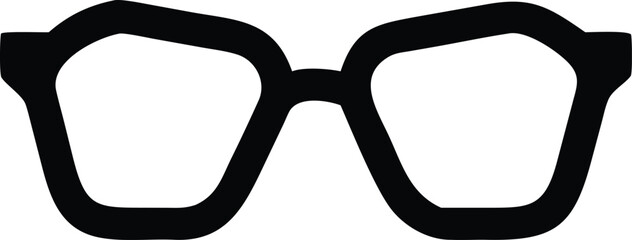 glasses silhouette on white background