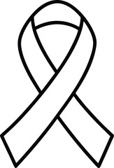 hope ribbon vector icon art on white background