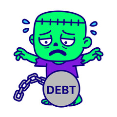 Little monster is feeling the weight of debt