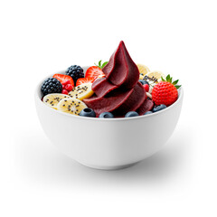Delicious Açaí Bowl Topped with Fresh Mixed Berries and Tropical Fruit