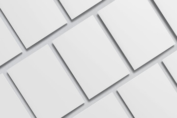 Blank A4 Magazine Mock-up with white background. 3D rendering