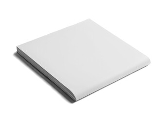 Blank White Book or Magazine Mockup on Isolated Background