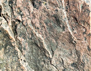 Close-up view of a rough rock face