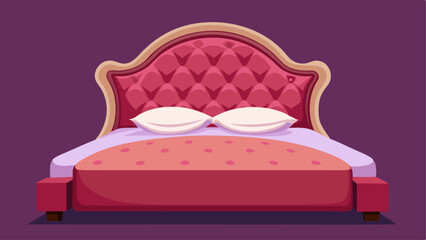 A luxurious bed with a tufted velvet headboard and silky soft sheets.