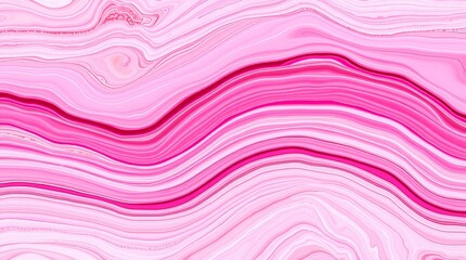 Elegant pink marble texture with abstract wavy lines and vibrant shades