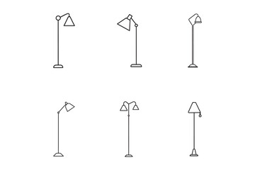 Elegant Floor Lamps Collection Minimalist Outline Design for Interior Decor and Home Lighting Solutions with a Modern Aesthetic
