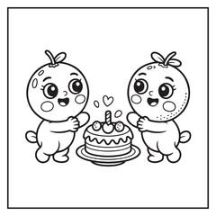 Fruits Coloring Pages for Kids and Adults