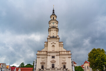 Town Hall of Kaunas at the Rotuses Square in Kaunas, Lithuania