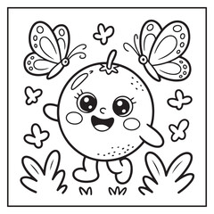 Fruits Coloring Pages for Kids and Adults