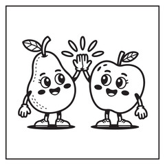 Fruits Coloring Pages for Kids and Adults