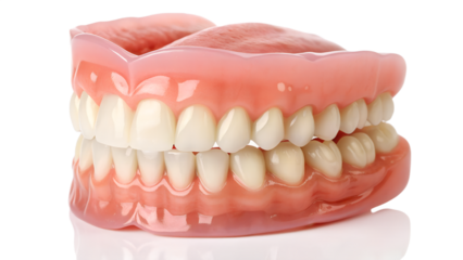 Full Set of Dentures Isolated