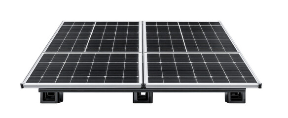 Solar panel array mounted on a metal frame