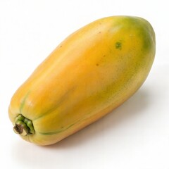 Fresh Papaya Isolated on White Background Tropical Fruit