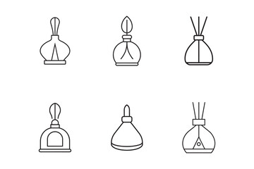 Elegant Line Art Collection of Aroma Diffuser Designs Home Fragrance Options for Modern Living Relaxation and Aromatherapy