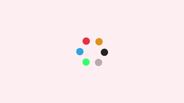 Loading icone with Different color balls