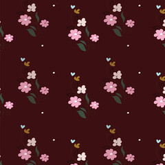 seamless floral pattern. colorful floral pattern fabric