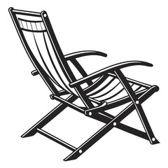 Isolated Black Chair Silhouette – Minimal Vector Design on White Background