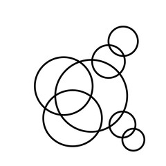  overlapping circular bubble rings