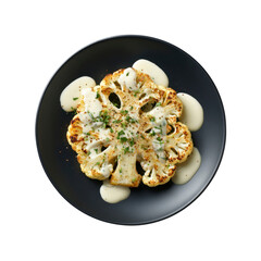 Roasted Cauliflower Steak with Creamy Sauce - Gourmet Vegan Dish