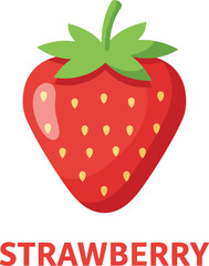 Vibrant red strawberry illustration