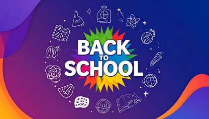 Vibrant Back to School Design with Hand Drawn Elements