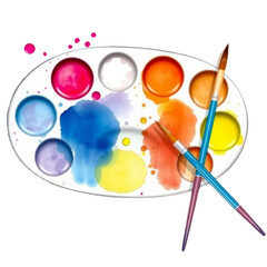 Color palette and watercolor