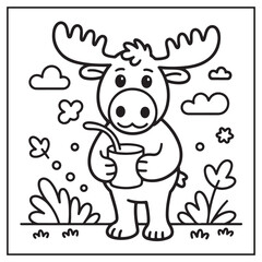 Autumn Animals Coloring Pages