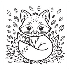 Autumn Animals Coloring Pages