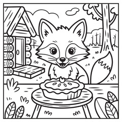 Autumn Animals Coloring Pages