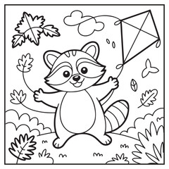 Autumn Animals Coloring Pages